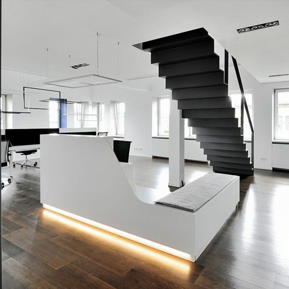 Neuplanung Büroräume mit Executive Lounge